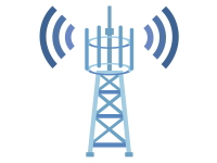 携帯基地局のアンテナのイラスト画像