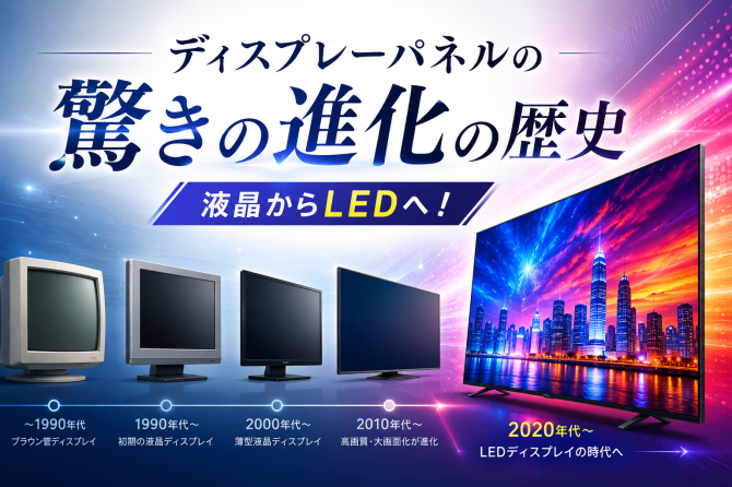 ディスプレーパネルの驚きの進化の歴史