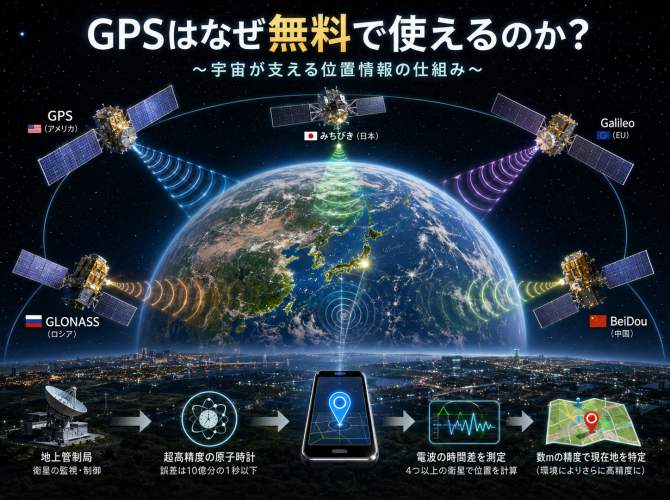 GPSはなぜ無料で使えるのか？