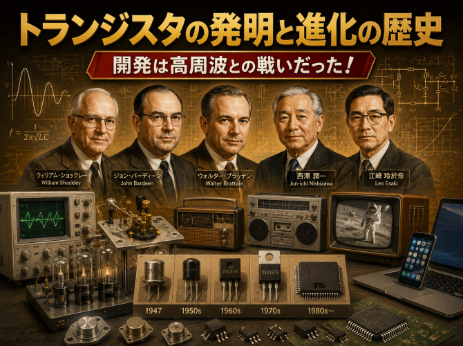トランジスタの発明と進化の歴史｜開発は「高周波との戦い」だった！