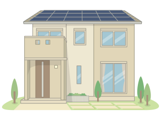 戸建て住宅のイラスト画像