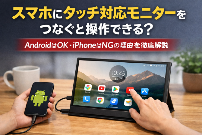 スマホにタッチ対応モニターの画像