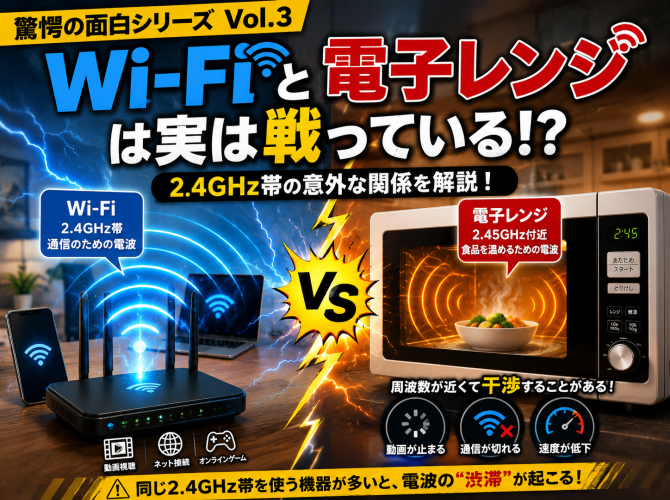 Wi-Fiと電子レンジは実は戦っている！？【驚愕の通信の裏側・面白シリーズ Vol.3】